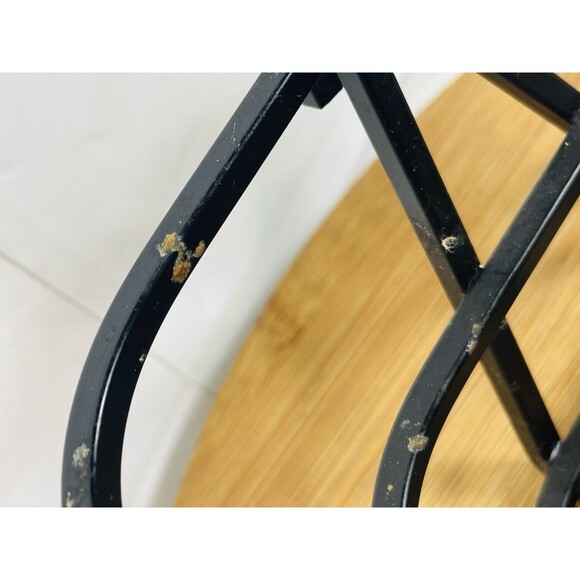 Wrought Iron Bread Basket Tray Loaf Fleur De Lis Brown Oil Rubbed Bronze Planter - Picture 6 of 12